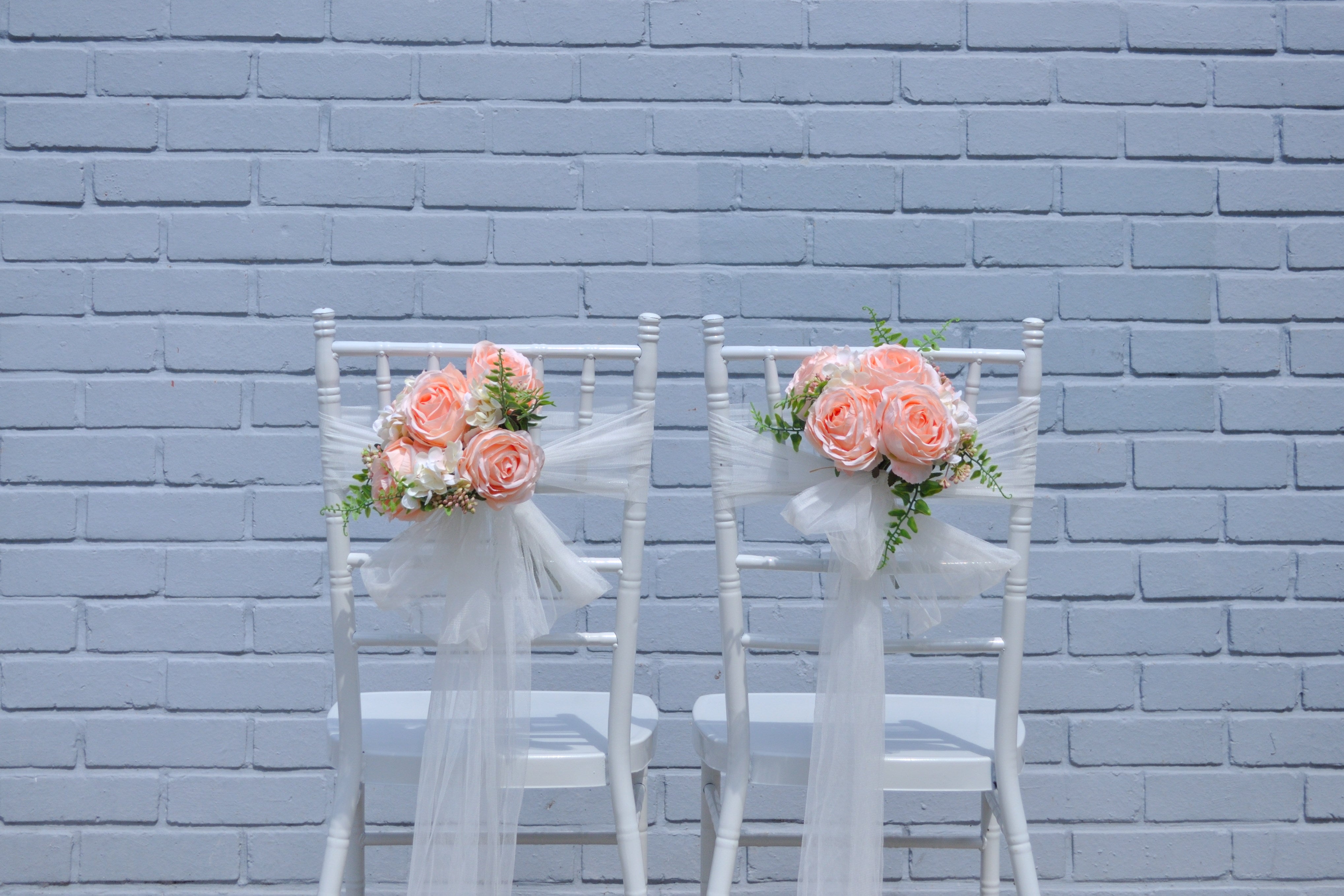 Roses & Hydrangea Pew / Chair Decoration