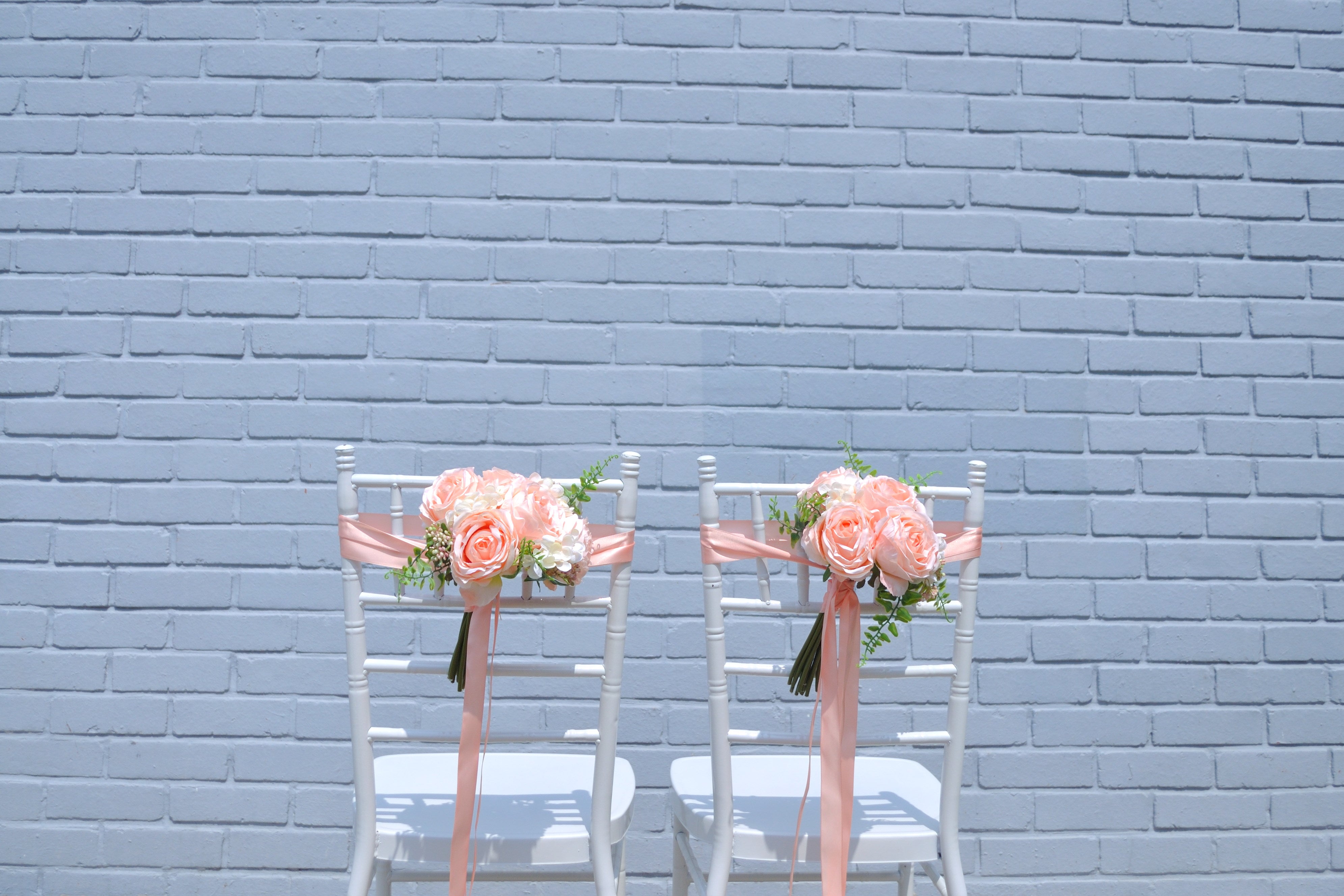 Roses & Hydrangea Pew / Chair Decoration