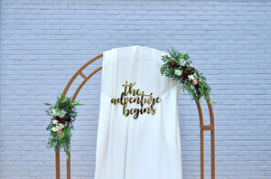 Rustic wedding arch